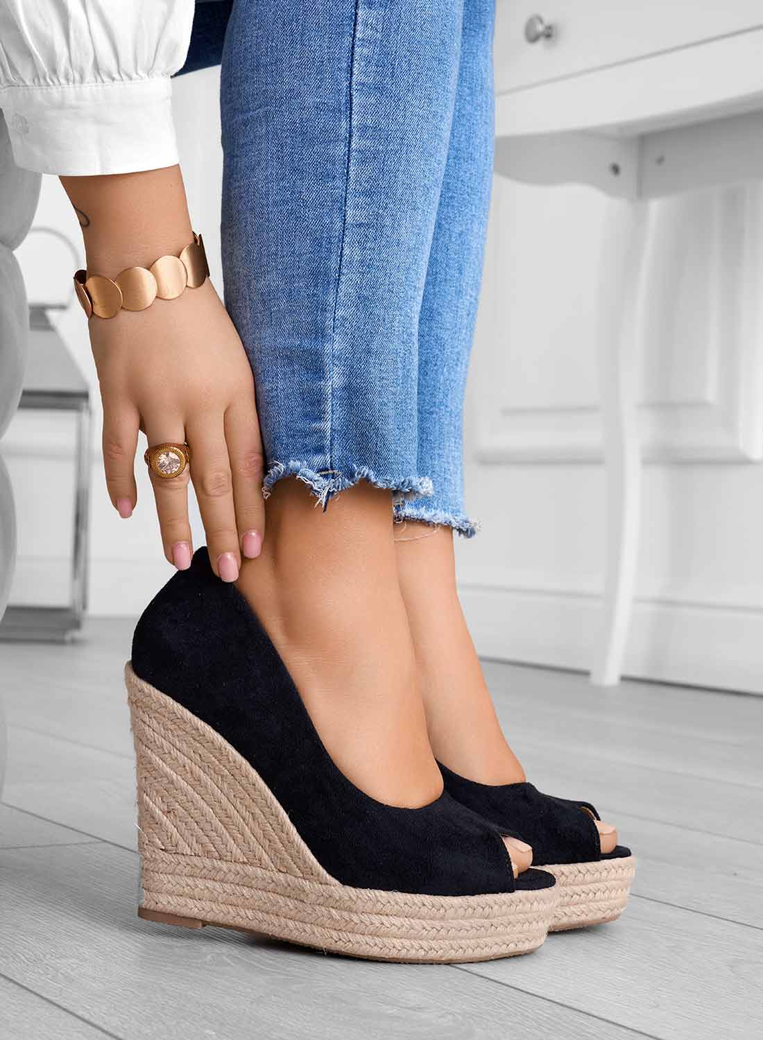 Venise - Suede Espadrilles With Wedge Heels