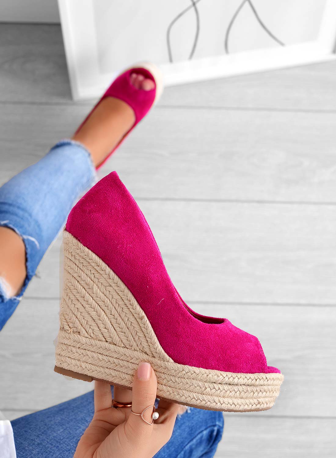Venise - Suede Espadrilles With Wedge Heels