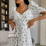 Vella - Pattern Print White Maxi Dress