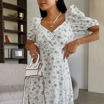 Vella - Pattern Print White Maxi Dress
