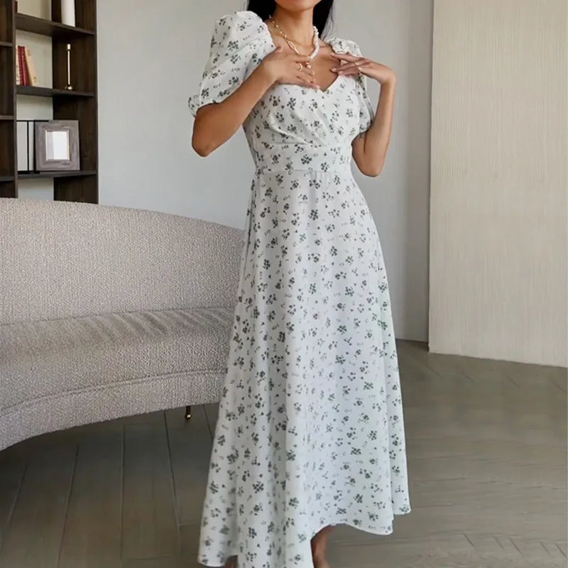 Vella - Pattern Print White Maxi Dress