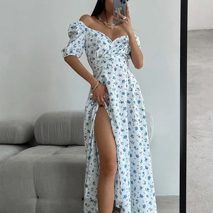 Vella - Pattern Print White Maxi Dress