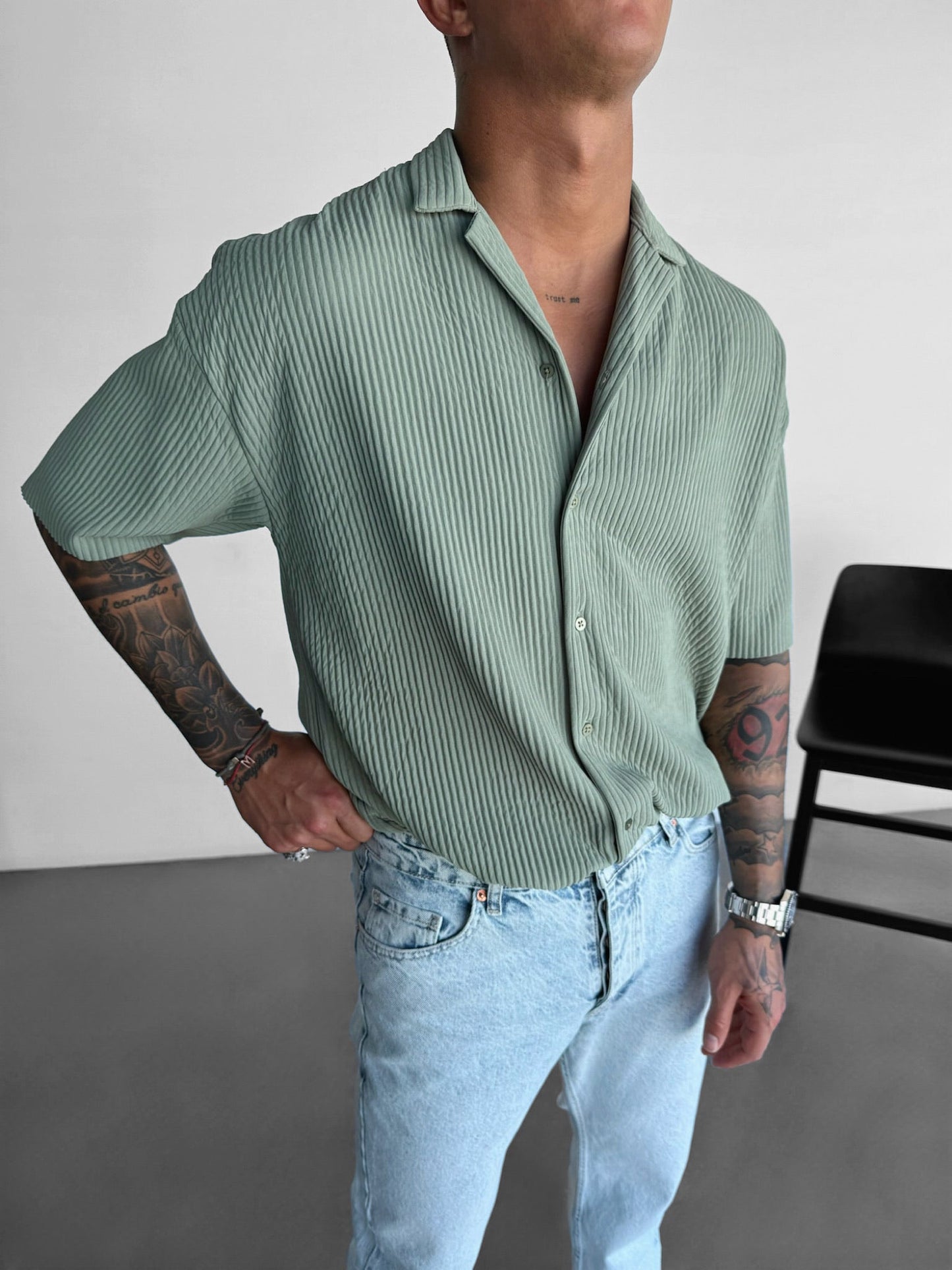 Vanni | Oversize Ribbed Shirt