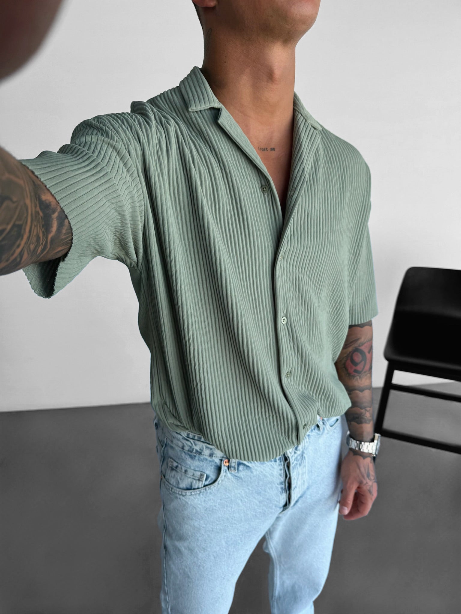 Vanni | Oversize Ribbed Shirt