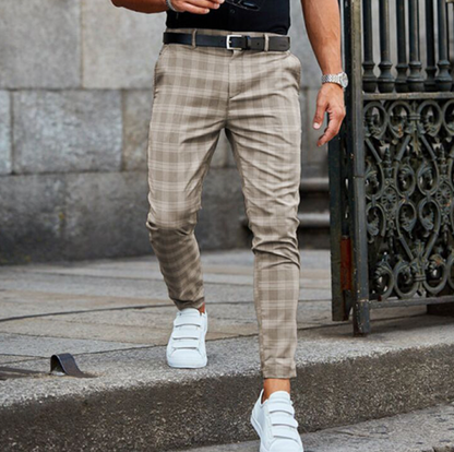 Lukas – Checked Slim Fit Trousers