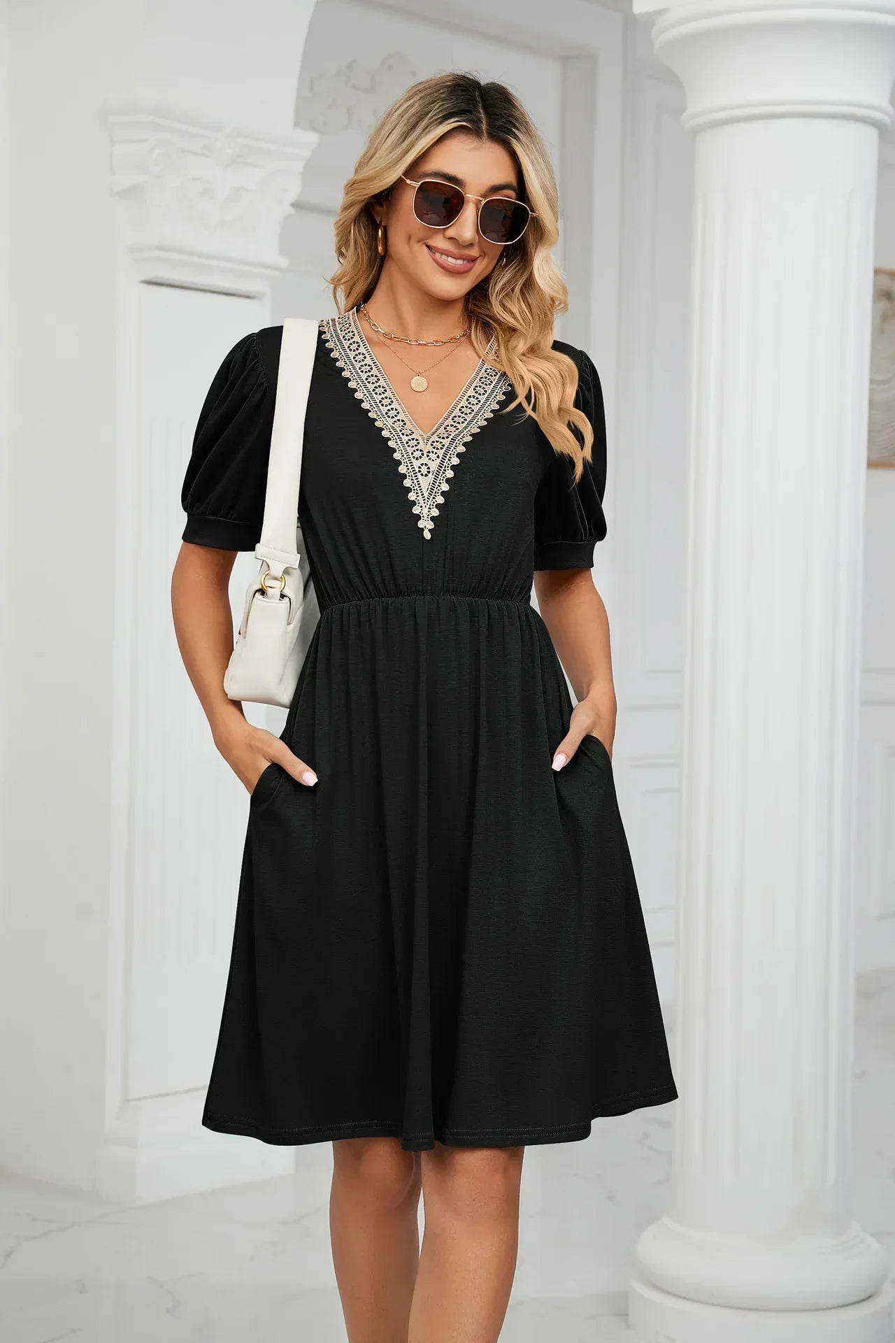 Lisa I Lace Patchwork Dress for the spring/summer
