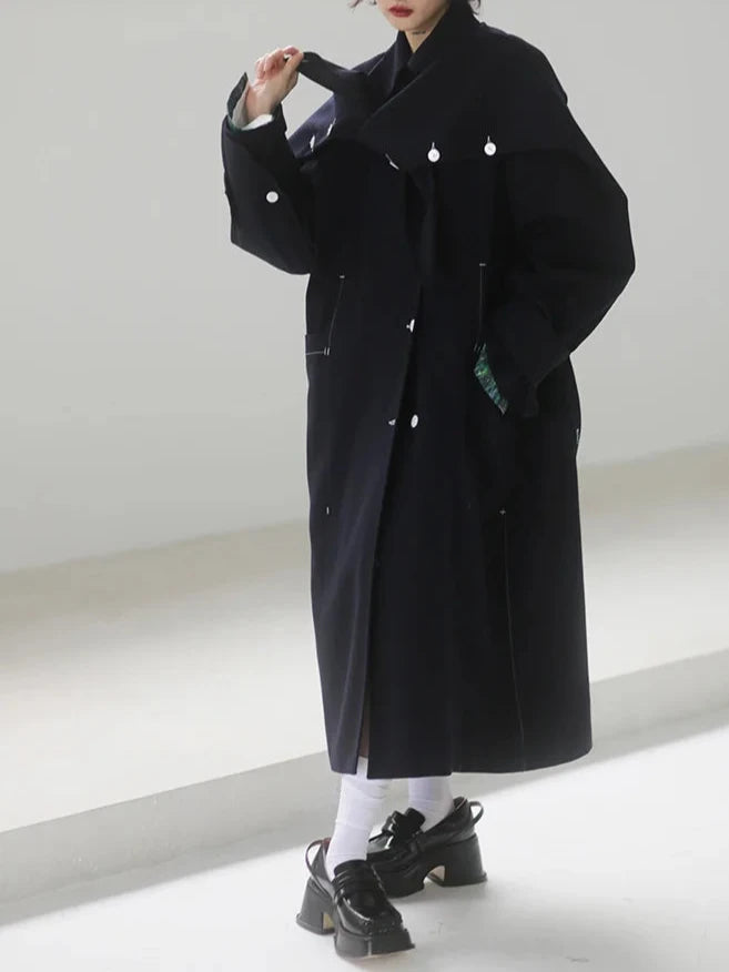 Serine | Navy Coat