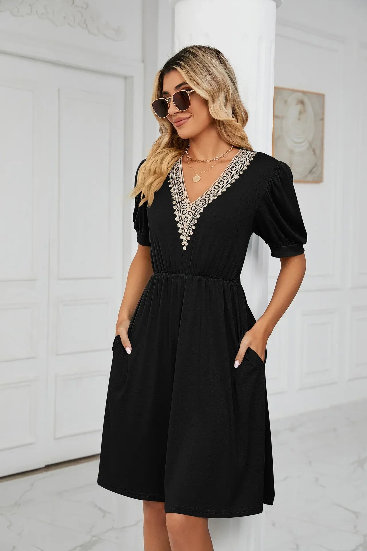 Lisa I Lace Patchwork Dress for the spring/summer