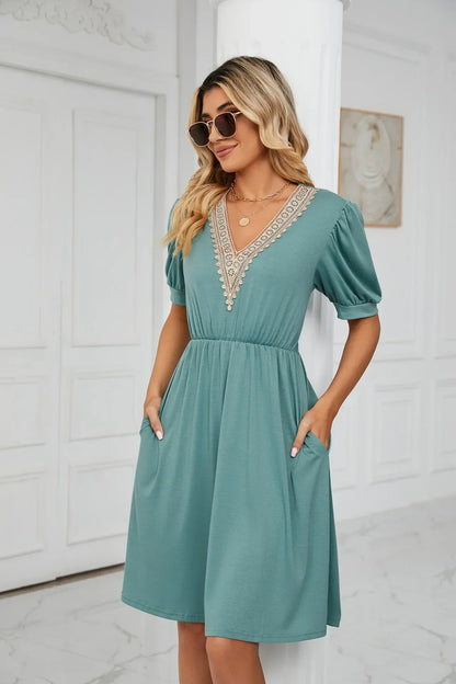 Lisa I Lace Patchwork Dress for the spring/summer