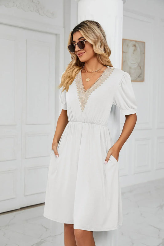 Lisa I Lace Patchwork Dress for the spring/summer