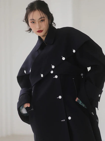 Serine | Navy Coat