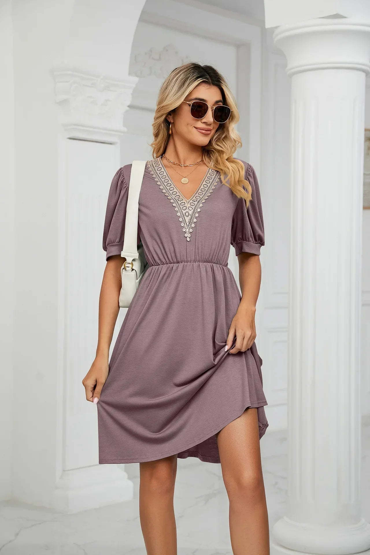 Lisa I Lace Patchwork Dress for the spring/summer