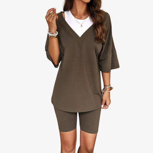Wylma | Wildberry V-neck set